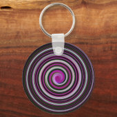 Porte-clés Motif en spirale violette (Recto)