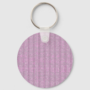 Porte-clés Motif en tricot rayé Jersey en rose poudré