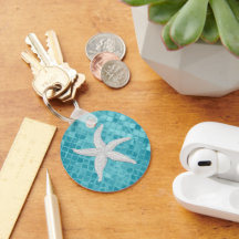 Motif en verre marin de Starfish blanc