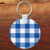 Porte-clés Motif en vichy bleu (Verso)