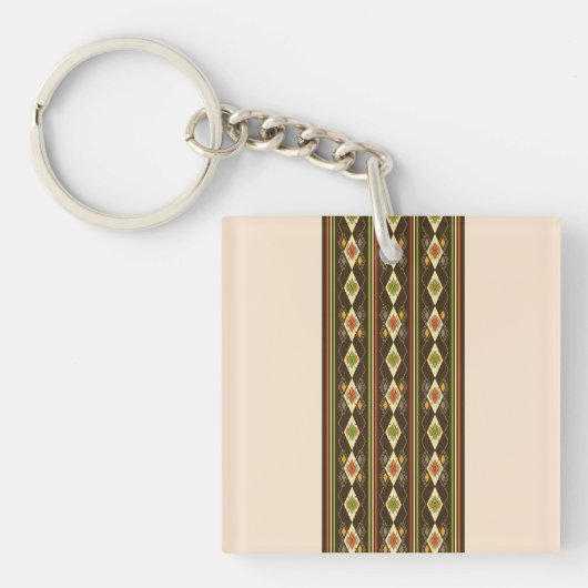 Porte-clés Motif éthiopien Tebeb (Devant)