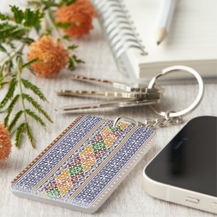 Porte-clés motif ethnique élégant