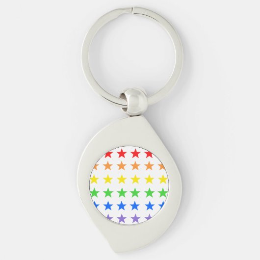 Porte-clés Motif étoilé coloré moderne (Devant)