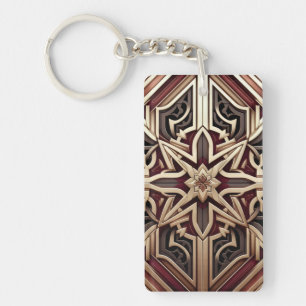 Porte-clés Motif étoilé géométrique moderne élégant
