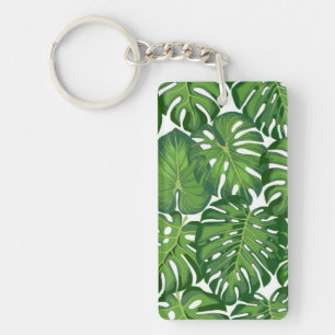 Porte-clés motif feuille