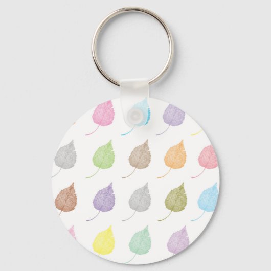 Porte-clés Motif feuille coloré (Recto)