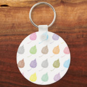 Porte-clés Motif feuille coloré (Recto)