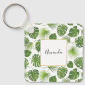 Porte-clés Motif Feuille élégant Green Tropical (Recto)