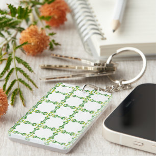 Porte-clés Motif Feuille, Motif De Feuilles, Feuilles Verts