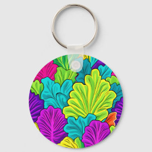 Porte-clés Motif Feuilles de Chou Arc-en-Ciel