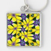 Porte-clés Motif Fleur de marguerite jaune (Devant)