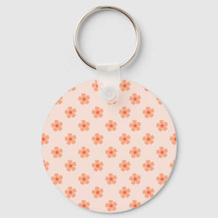Porte-clés Motif Fleur de Pêche Mignon Minimalisme Floral Est