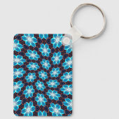 Porte-clés Motif Fleurs bleues Abstraites (Verso)