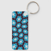 Porte-clés Motif Fleurs bleues Abstraites (Verso)