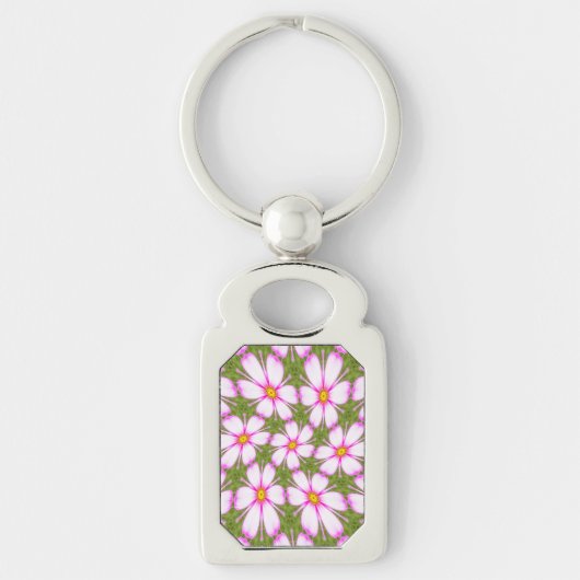 Porte-clés Motif Fleurs Cosmos (Devant)