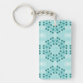 Porte-clés Motif floral, bleu Turquoise (Devant)