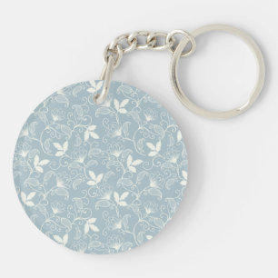 Porte-clés Motif floral botanique victorien sombre et maussad