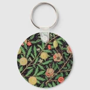 Porte-clés Motif floral de grenade de fruit de William Morris