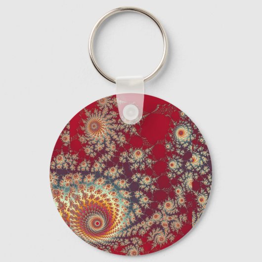 Porte-clés Motif floral en spirale (Recto)