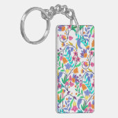 Porte-clés Motif floral exotique coloré (Devant gauche)