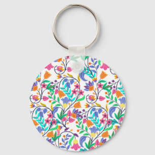 Porte-clés Motif floral exotique coloré-23147