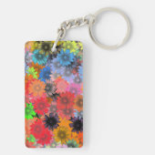Porte-clés Motif floral multicolore (Dos)