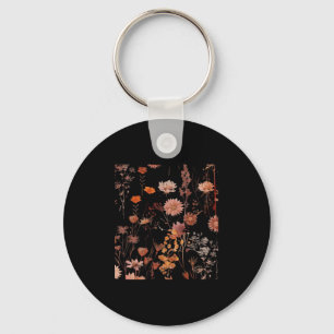 Porte-clés Motif floral - Whimsigoth Cottagecore foncé