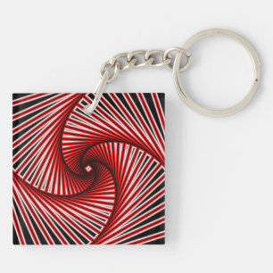 Porte-clés Motif fractal spiral