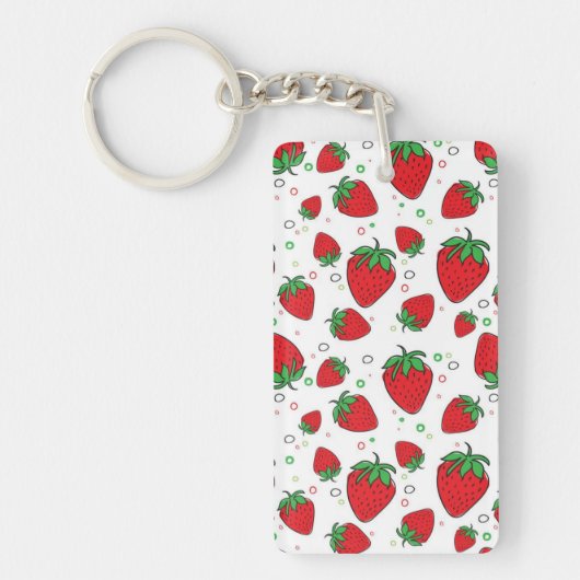 Porte-clés Motif fraise (Devant)