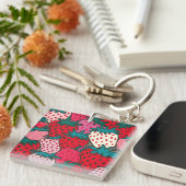 Porte-clés Motif Fraise (Devant Droit)