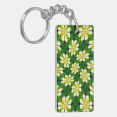 Porte-clés Motif frangipanier jaune (Devant gauche)