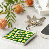 Porte-clés Motif frangipanier jaune (Côté)