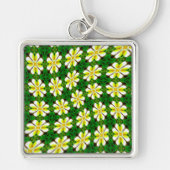 Porte-clés Motif frangipanier jaune (Devant)