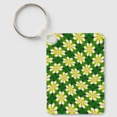 Porte-clés Motif frangipanier jaune (Recto)