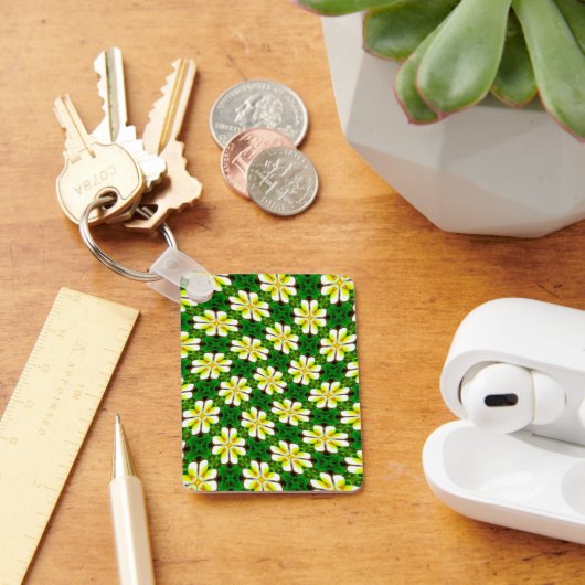 Porte-clés Motif frangipanier jaune (Bureau)