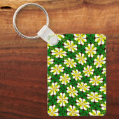 Porte-clés Motif frangipanier jaune (Recto)
