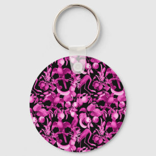 Porte-clés Motif Fruits Roses Et Flamants