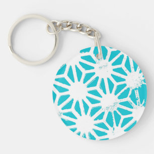 Porte-clés Motif géométrique Aqua