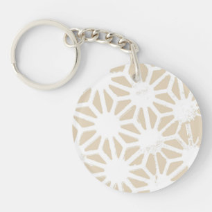 Porte-clés Motif géométrique beige
