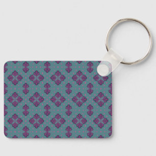 Porte-clés Motif Géométrique Coloré dans un Style Rétro Class