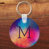 Porte-clés Motif géométrique en mosaïque moderne colorée (Recto)