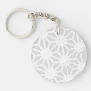 Porte-clés Motif géométrique gris pâle