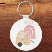 Porte-clés Motif géométrique Moderne Design Monogramme (Recto)