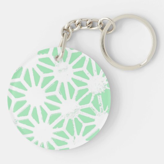 Porte-clés Motif géométrique vert (Dos)