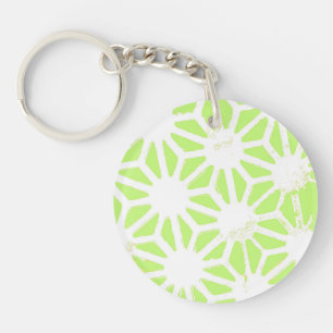 Porte-clés Motif géométrique vert cime