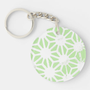 Porte-clés Motif géométrique vert pomme