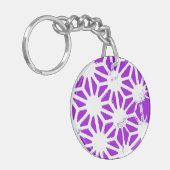Porte-clés Motif géométrique violet royal (Devant gauche)