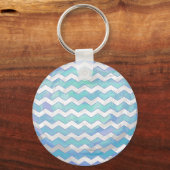Porte-clés Motif Glacier Blue Chevron (Recto)