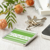 Porte-clés Motif, Grandes et Cercles : 2017 Pantone Green (Côté)