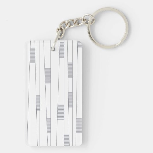 Porte-clés Motif graphique linéaire simple, minimal et modern (Dos)